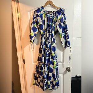 Vicolo open back tie dress size medium‎ blue
